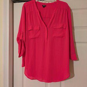 Torrid Hot Pink Harper Blouse